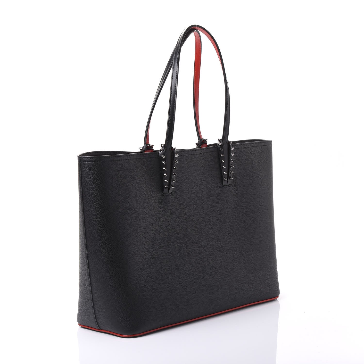 Christian Louboutin Calfskin Spikes East West Cabata Tote Black 2 of 11