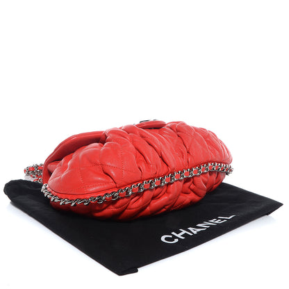 Chanel Washed Lambskin Chain Around Medium Messenger Coral 4 of 8