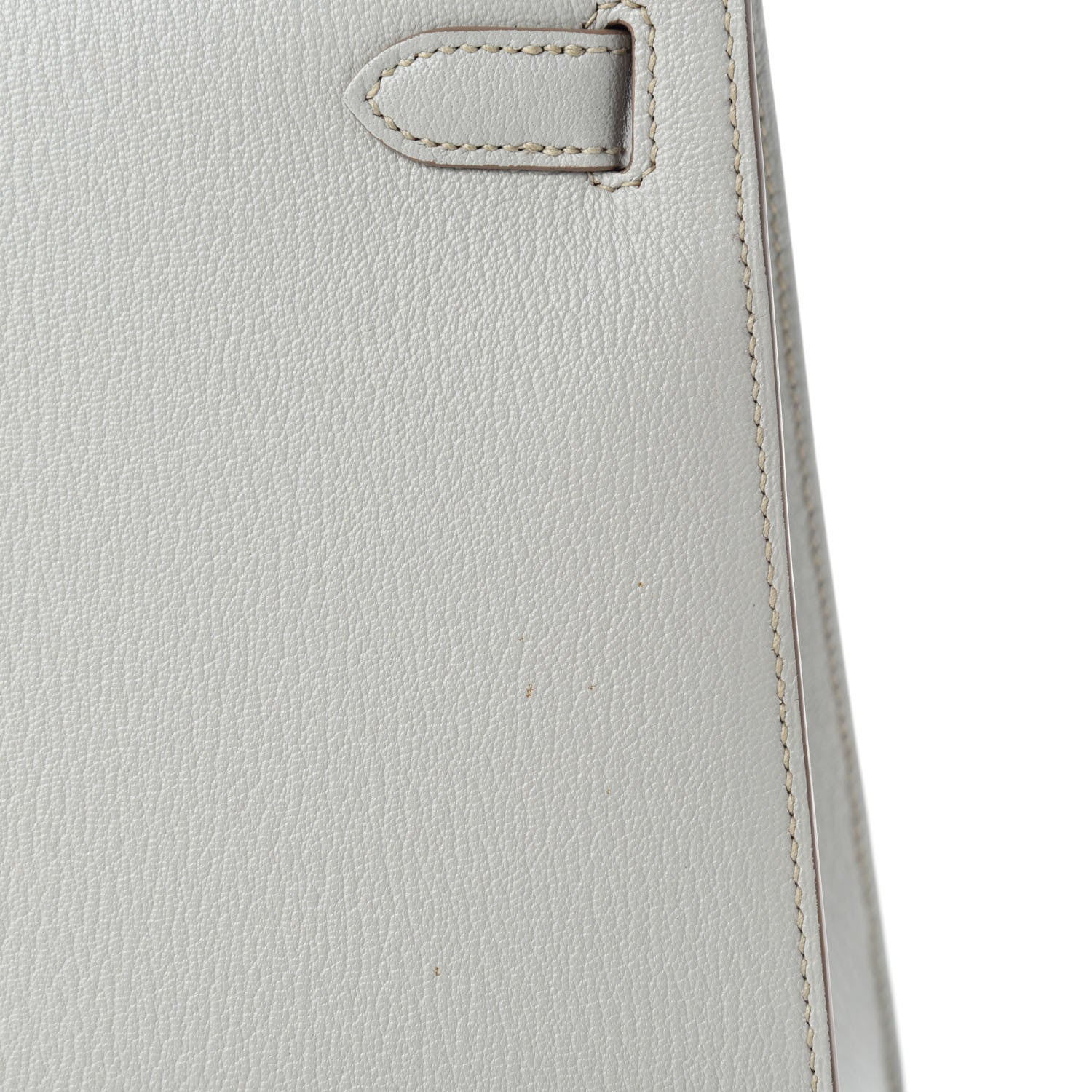 Hermes Chevre Mysore Horseshoe Kelly Sellier 28 Gris Perle Rose Shocking 8 of 16