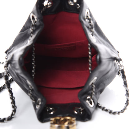 Chanel Calfskin Quilted Small Gabrielle Bucket Black 5 of 10