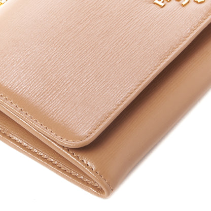 Prada Vitello Move Metal Oro Chain Wallet Naturale 5 of 8