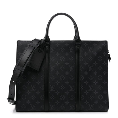Louis Vuitton Monogram Eclipse Sac Plat Horizontal Zipper 1 of 12