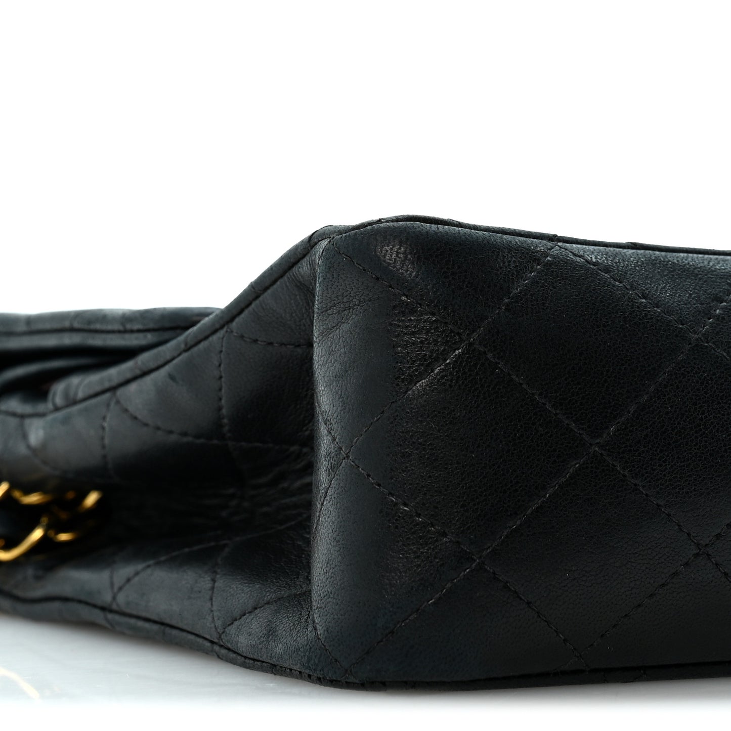 Lambskin Quilted Small Double Flap Black