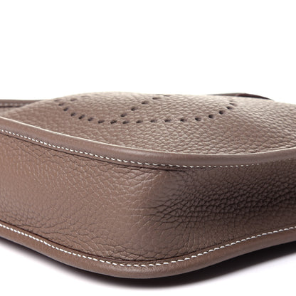 Hermes Taurillon Clemence Amazone Evelyne TPM Etoupe Bleu Indigo 9 of 11