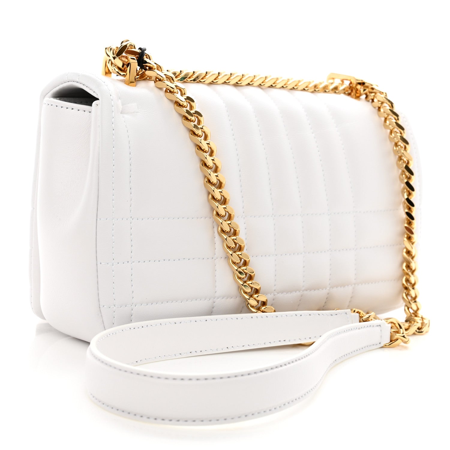 Burberry Lambskin Quilted Small Lola Bag Optic White 3 of 10
