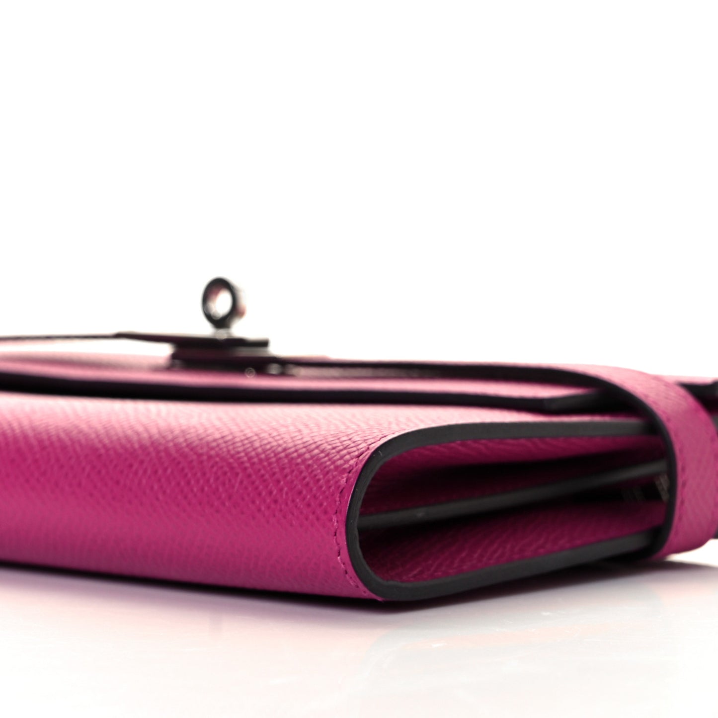 Epsom Kelly Longue Wallet Rose Pourpre