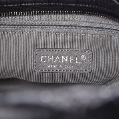 Chanel Nylon Quilted Tweed Stitch Bubble Tote Black 6 of 10