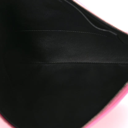 Balenciaga Calfskin Logo Large Zip Pouch Acid Pink 5 of 6