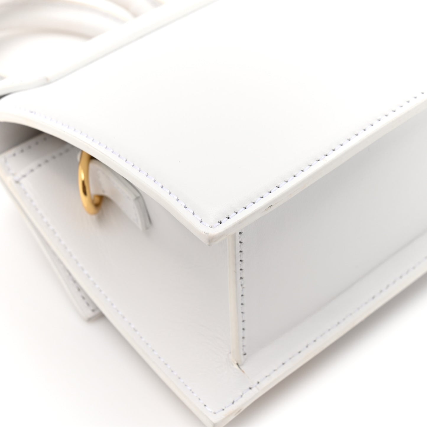 Smooth Calfskin Le Chiquito Noeud White