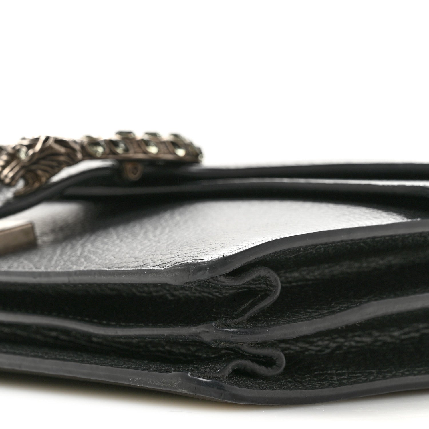 Gucci Pebbled Calfskin Small Dionysus Shoulder Bag Black 10 of 11
