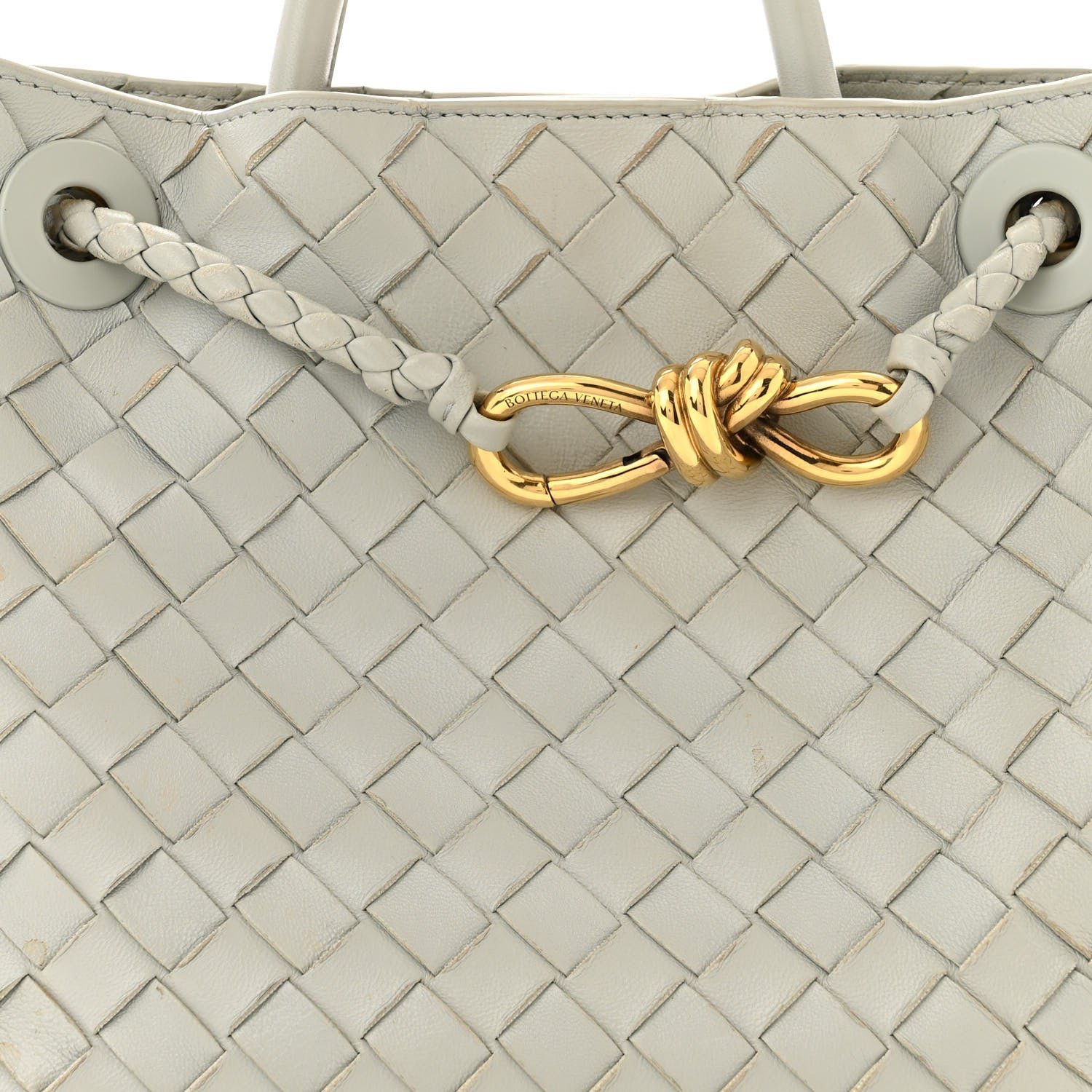 Bottega Veneta Nappa Intrecciato Small Andiamo Shoulder Bag Agate Grey 7 of 13
