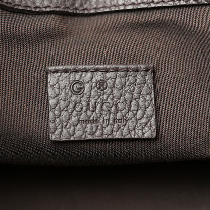 Gucci Monogram Dollar Calfskin O Drawstring Backpack Beige Ebony Testa di Moro Dark Chocolate 6 of 10