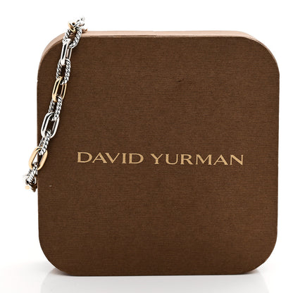 David Yurman Sterling Silver 18K Yellow Gold 5.5mm DY Madison Link Chain Bracelet 4 of 4