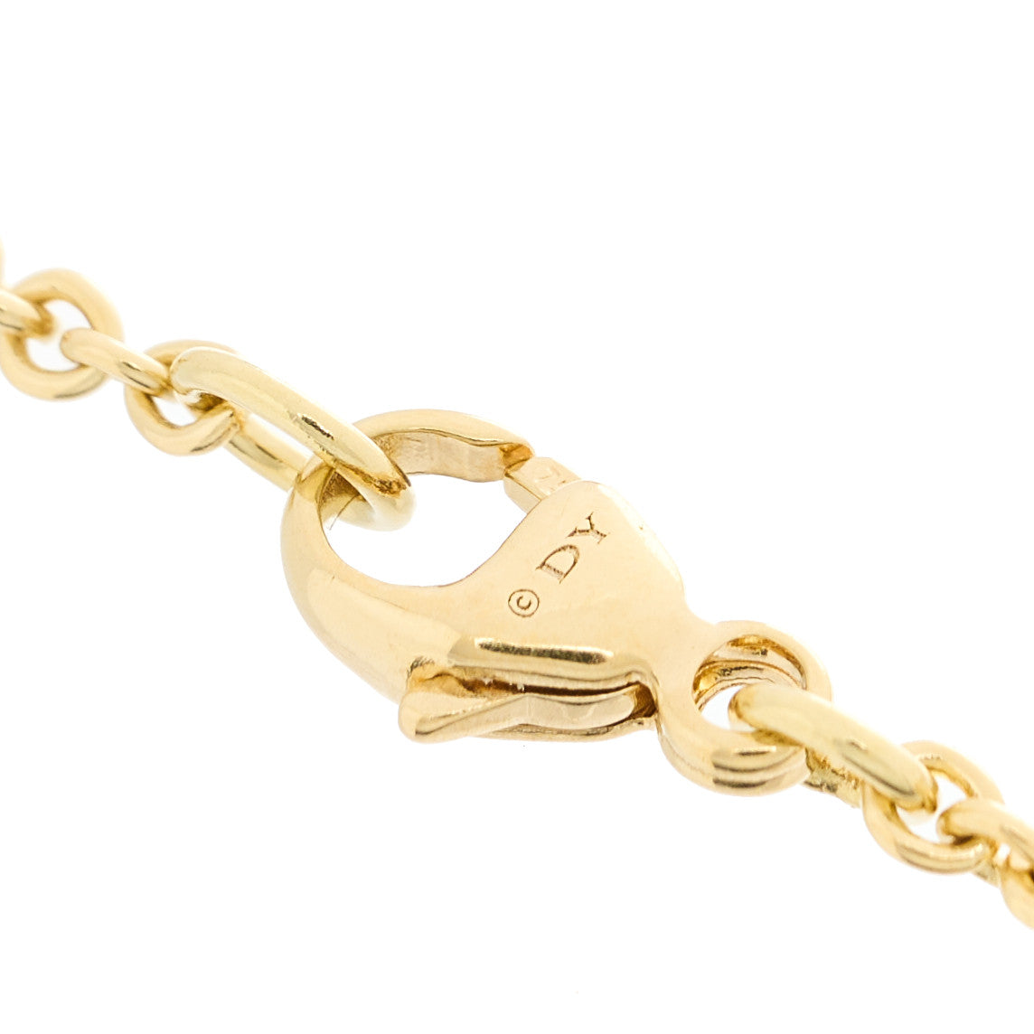 18K Yellow Gold Hampton Blue Topaz Diamond 8mm Chatelaine Chain Bracelet