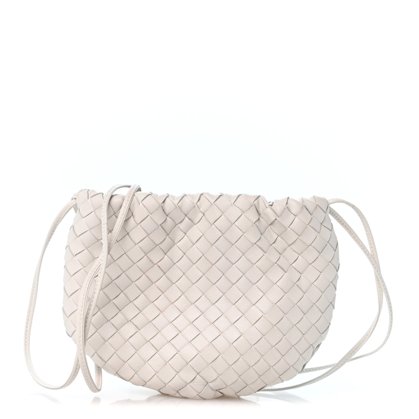 Nappa Intrecciato Mini Bulb Chalk