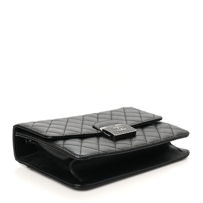 Chanel Goatskin Quilted Small CC University Top Handle Flap Black 4 of 10