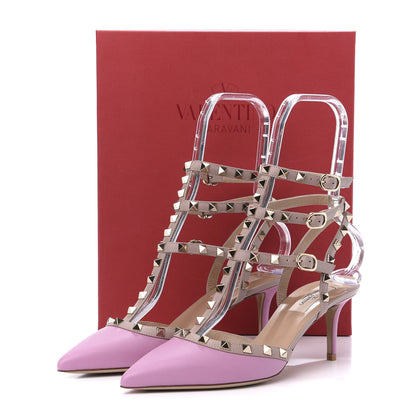 Valentino Garavani Nappa Rockstud Ankle Strap 65mm Pumps 39 Giacinto Poudre 9 of 9