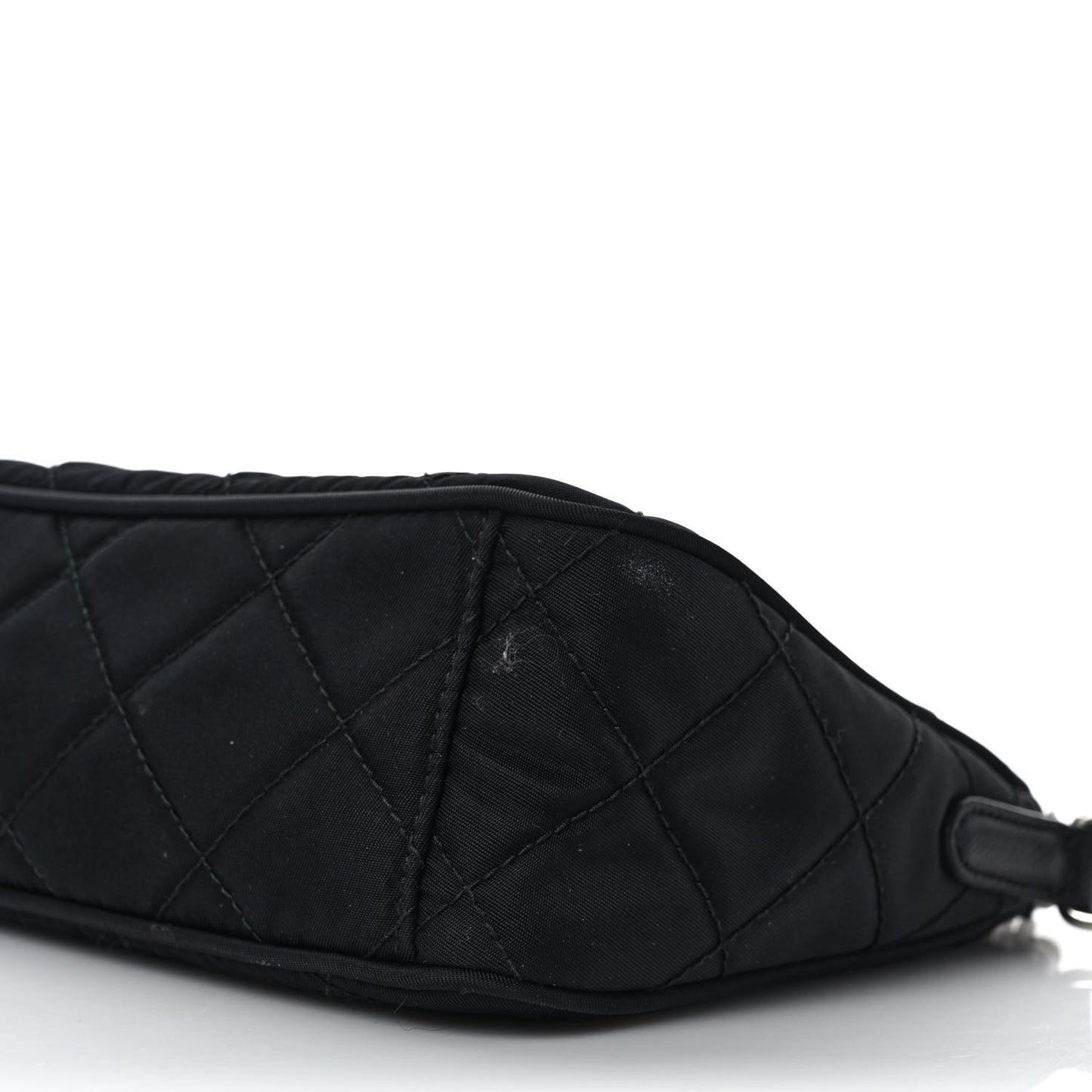 Nylon Tessuto Impuntu Quilted Crossbody Bag Black