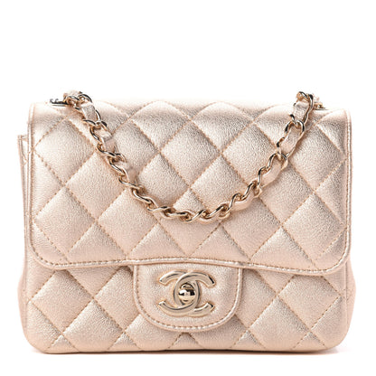 Chanel Metallic Lambskin Quilted Mini Square Flap Gold 1 of 9