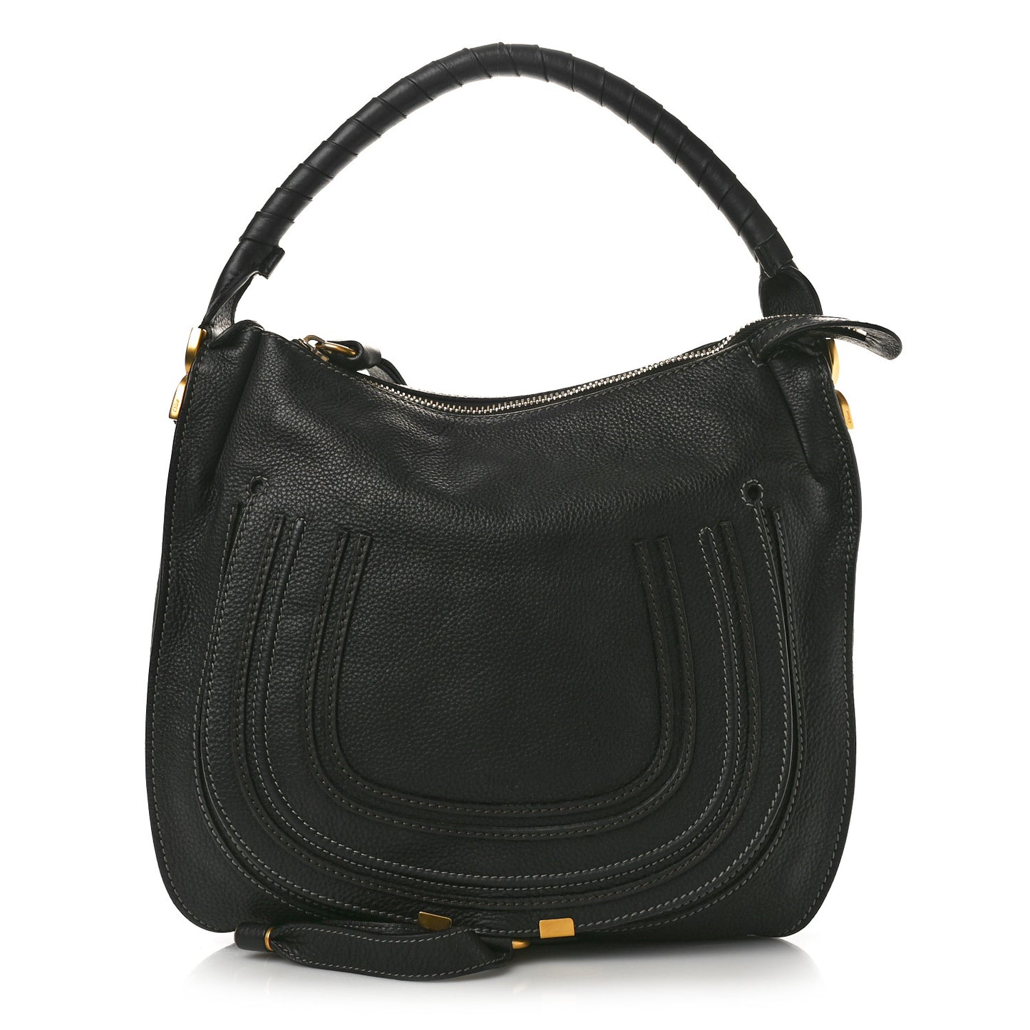 Calfskin Medium Marcie Hobo Black