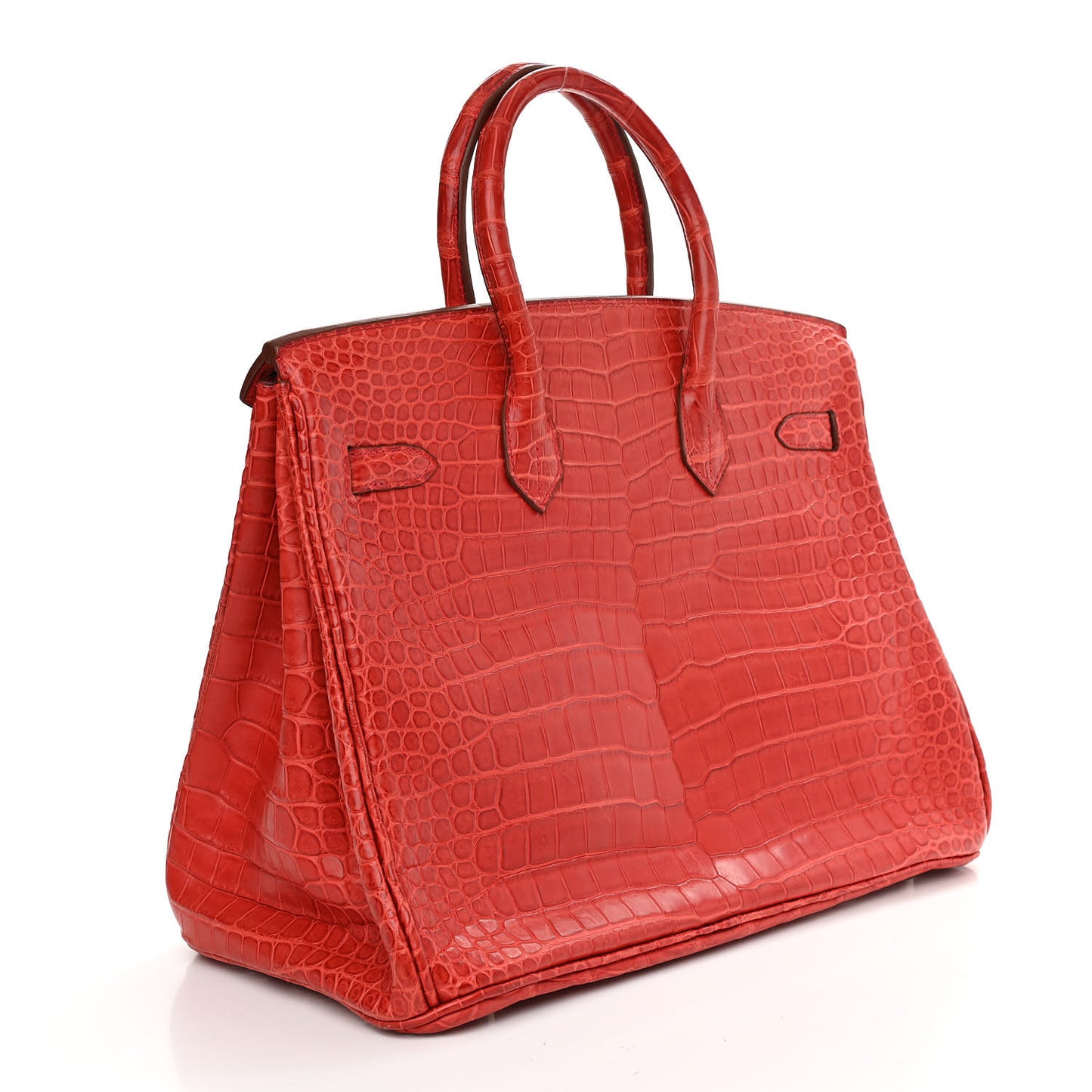 Matte Porosus Crocodile Birkin 35 Bougainvillea