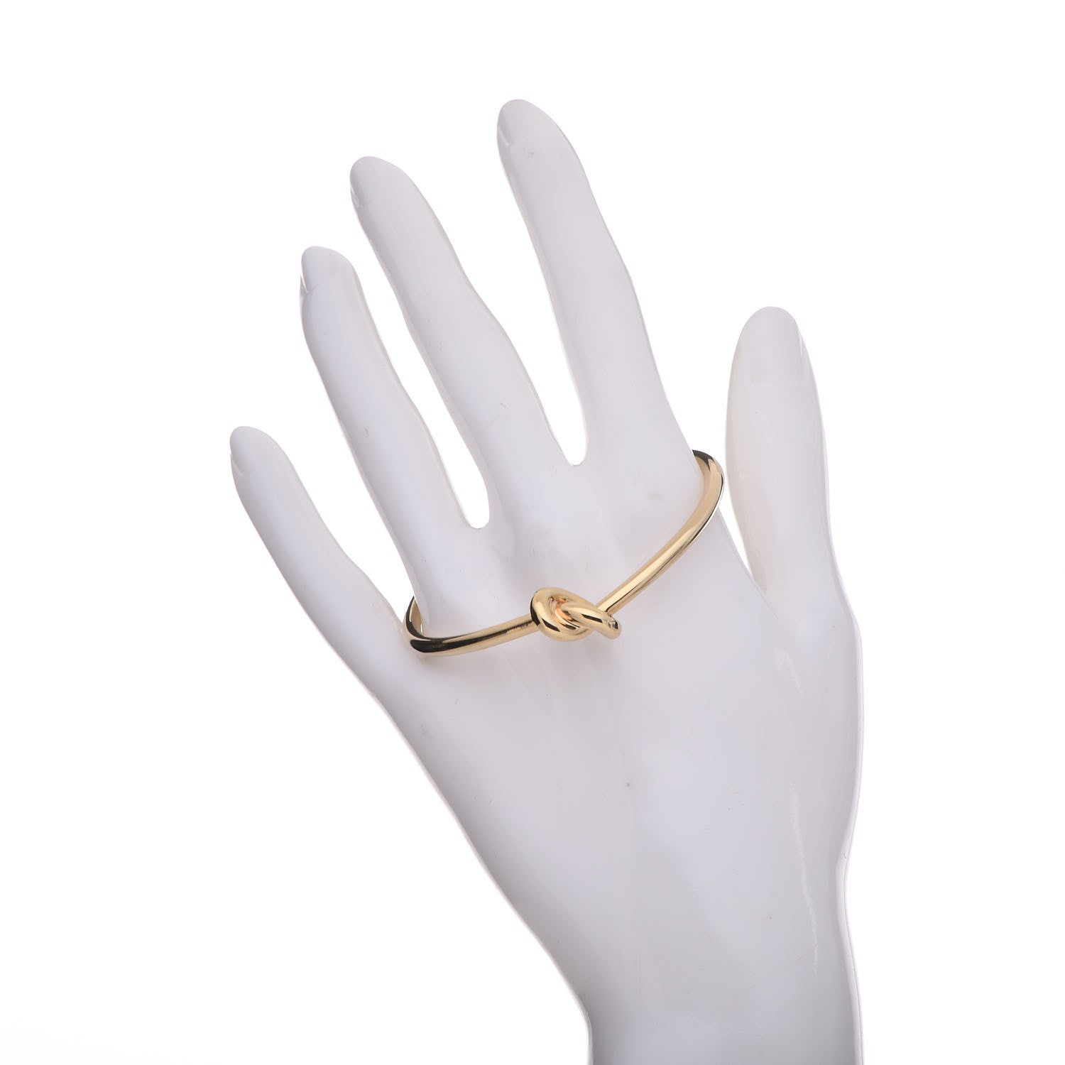 Celine Extra Thin Knot Bracelet Medium Gold 2 of 7