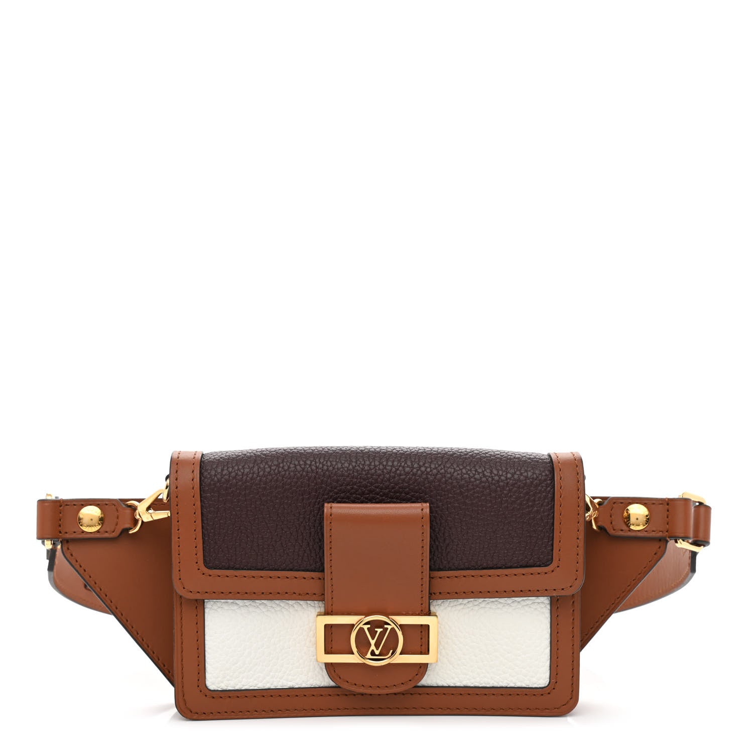 Louis Vuitton Taurillon Dauphine Bumbag Blackberry Snow 1 of 10