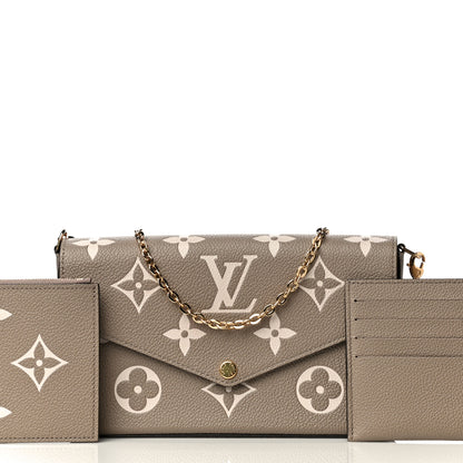 Louis Vuitton Empreinte Monogram Giant Felicie Pochette Tourterelle Creme 9 of 14