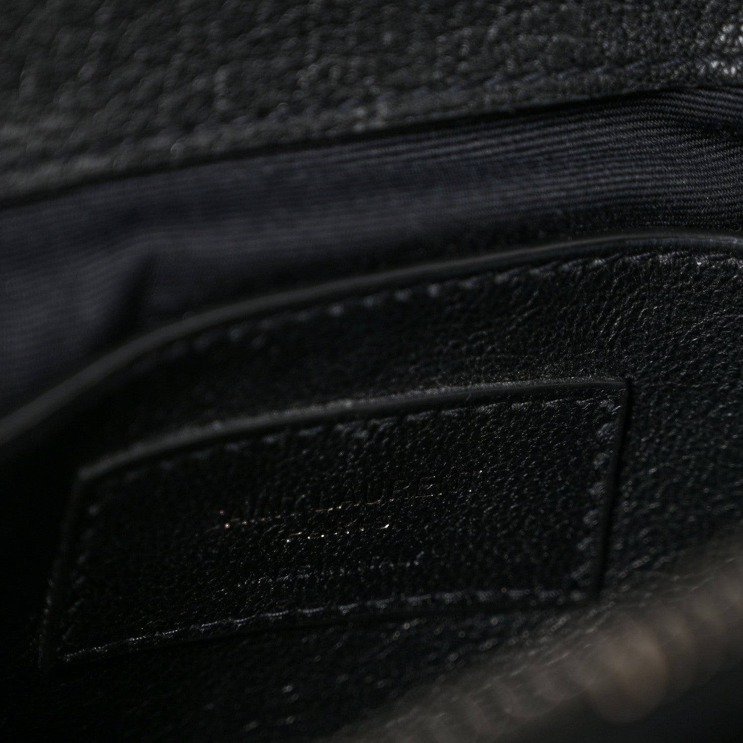 Saint Laurent Sheepskin Matelasse Chevron Monogram Medium College Bag Black 6 of 14