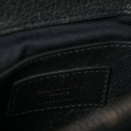 Saint Laurent Sheepskin Matelasse Chevron Monogram Medium College Bag Black 6 of 14