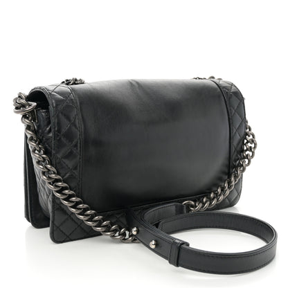 Chanel Calfskin Enchained New Medium Boy Flap Black 3 of 12