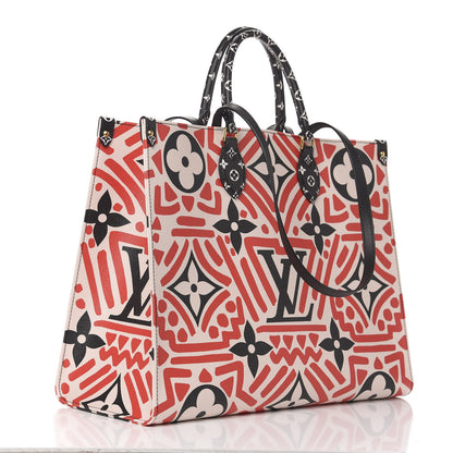 Louis Vuitton Monogram Giant Crafty Onthego GM Creme Rouge Black 3 of 9