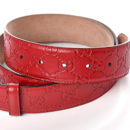Gucci Guccissima Interlocking G 40mm Belt Red 5 of 7