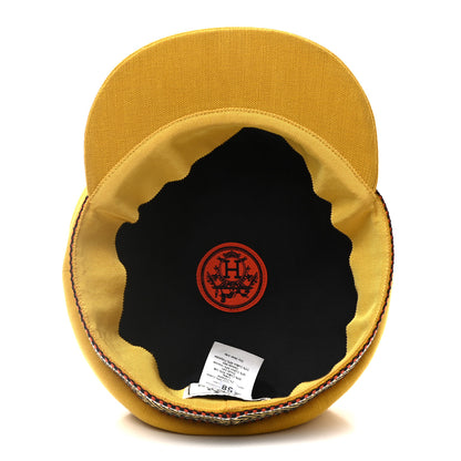 Hermes Cotton Hemp Cavale Cap 58 Amber Yellow 7 of 8