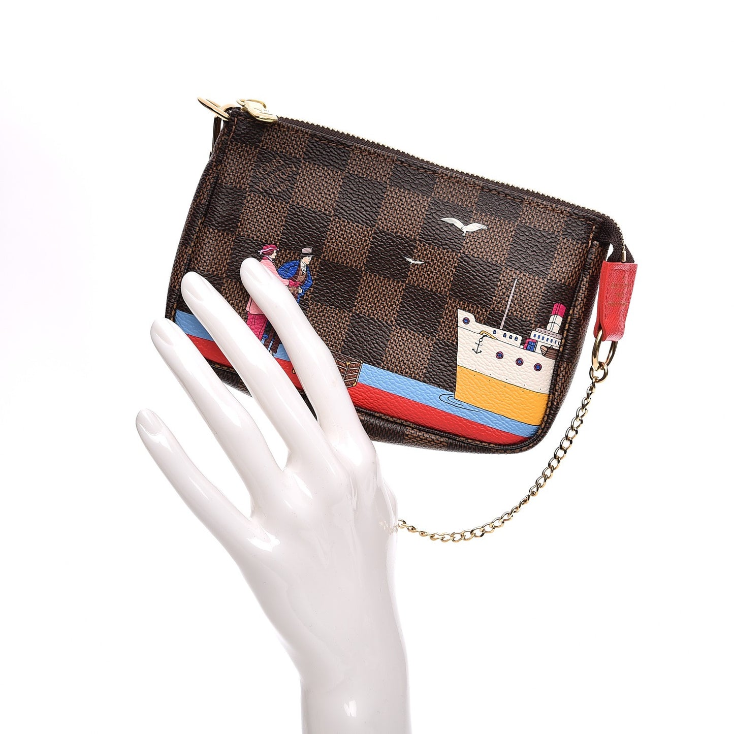 Damier Ebene 2016 Christmas Animation Mini Pochette Accessories