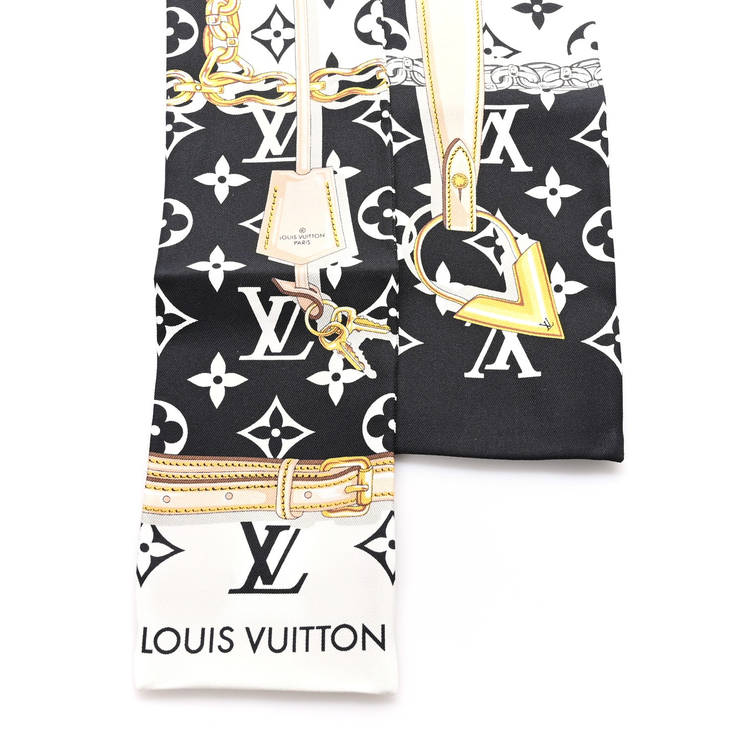 Louis Vuitton Silk Monogram Confidential Bandeau Black 2 of 3