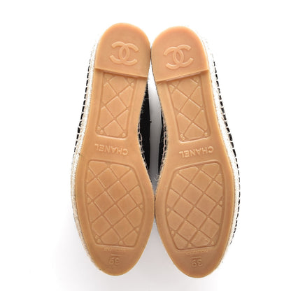 Chanel Suede Pearl CC Espadrilles 39 Black 5 of 10