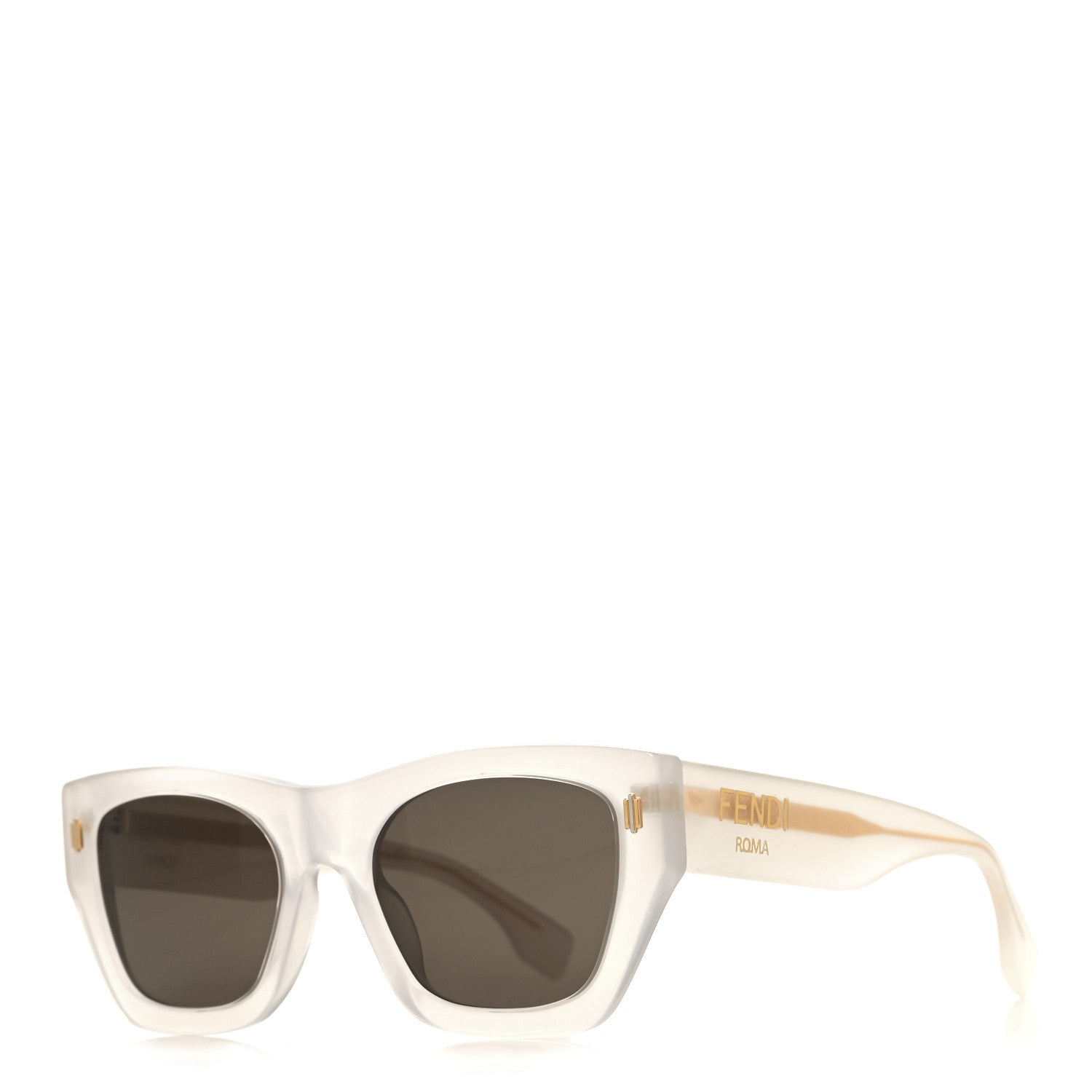 Fendi Acetate Fendi Roma Square Sunglasses FE40100I White 1 of 7