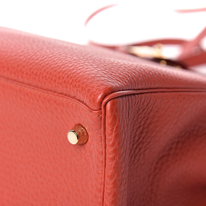 Hermes Togo Kelly Retourne 35 Vermillion 37 of 41