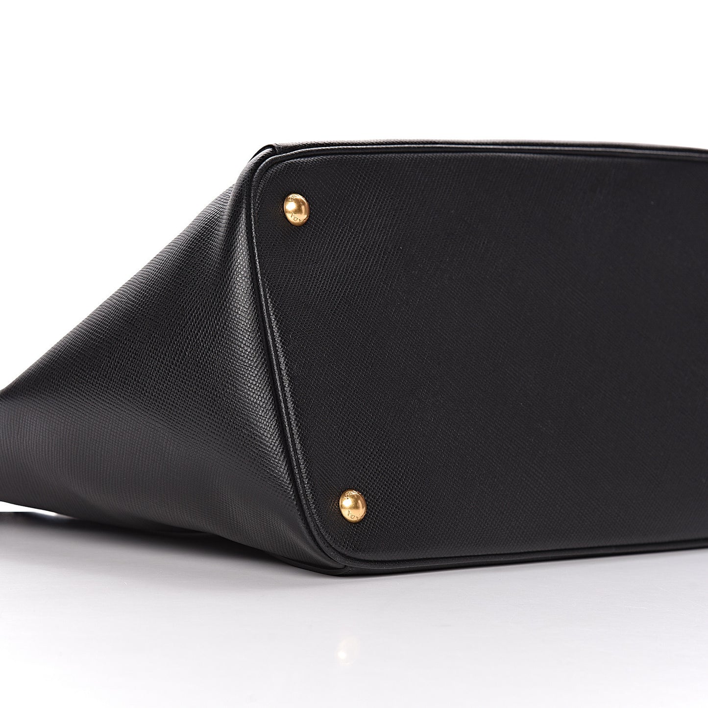 Saffiano Cuir Front Pocket Tote Black