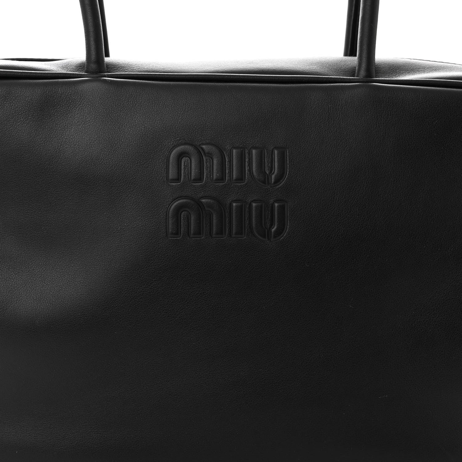 Miu Miu Soft Calf Softy Beau Top Handle Bag Black 7 of 9