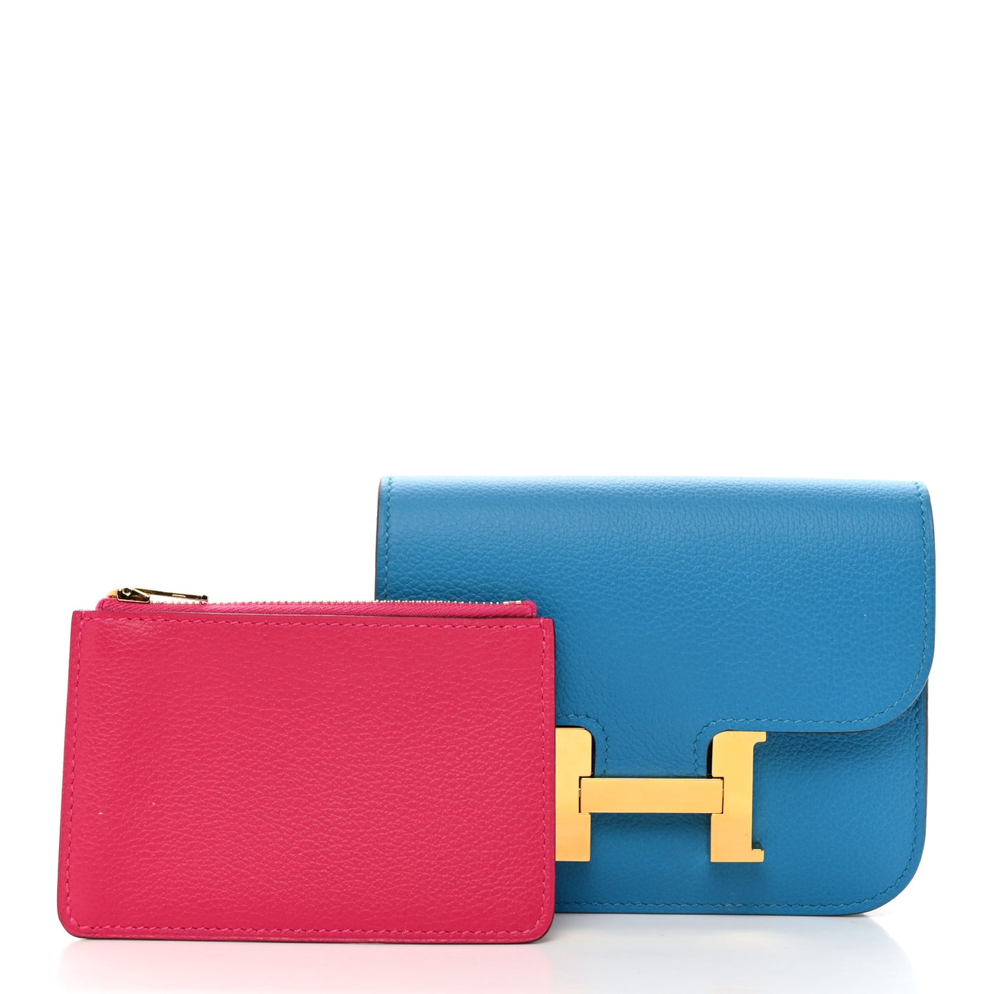 Evercolor Bi-Color Constance Slim Wallet Bleu Frida Rose Mexico