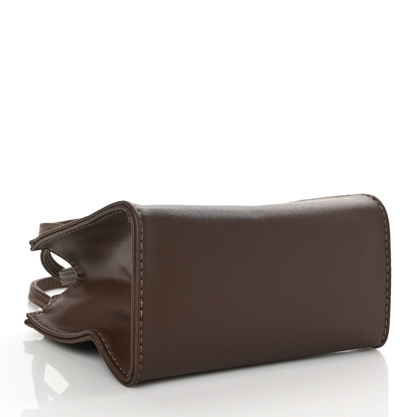 Vegan Leather Small Shopping Bag Chocolate