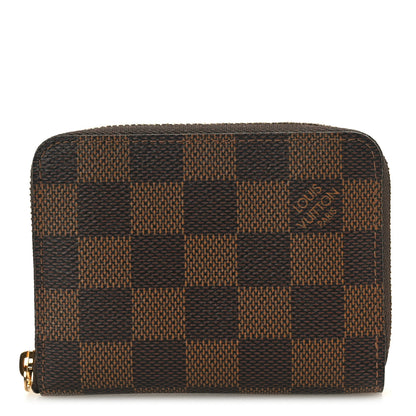 Louis Vuitton Damier Ebene Zippy Coin Purse Rose Ballerine 1 of 7