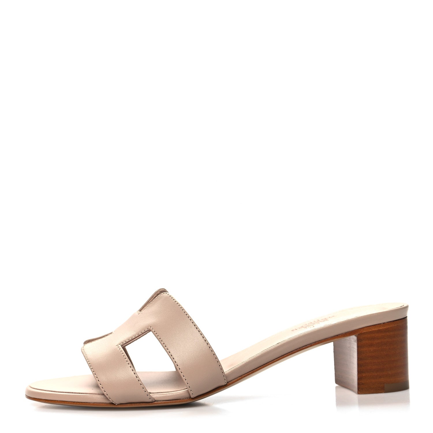 Hermes Calfskin Oasis Sandals 37 Beige Nude 1 of 9