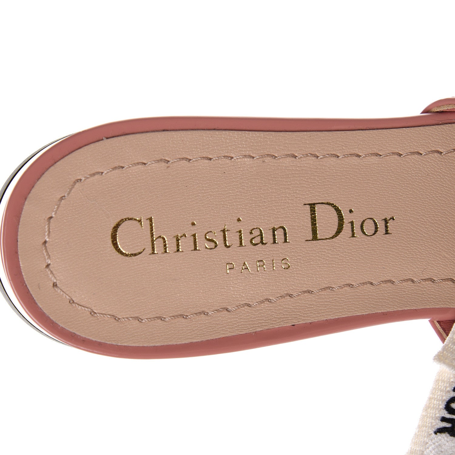 Christian Dior Patent Ribbon J'Adior Slingback Ballet Flats 37.5 Dusty Candy 7 of 9