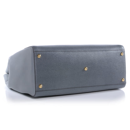 Fendi Vitello Elite Large 2Jours Tote Grigio Grigio Chiaro 4 of 9