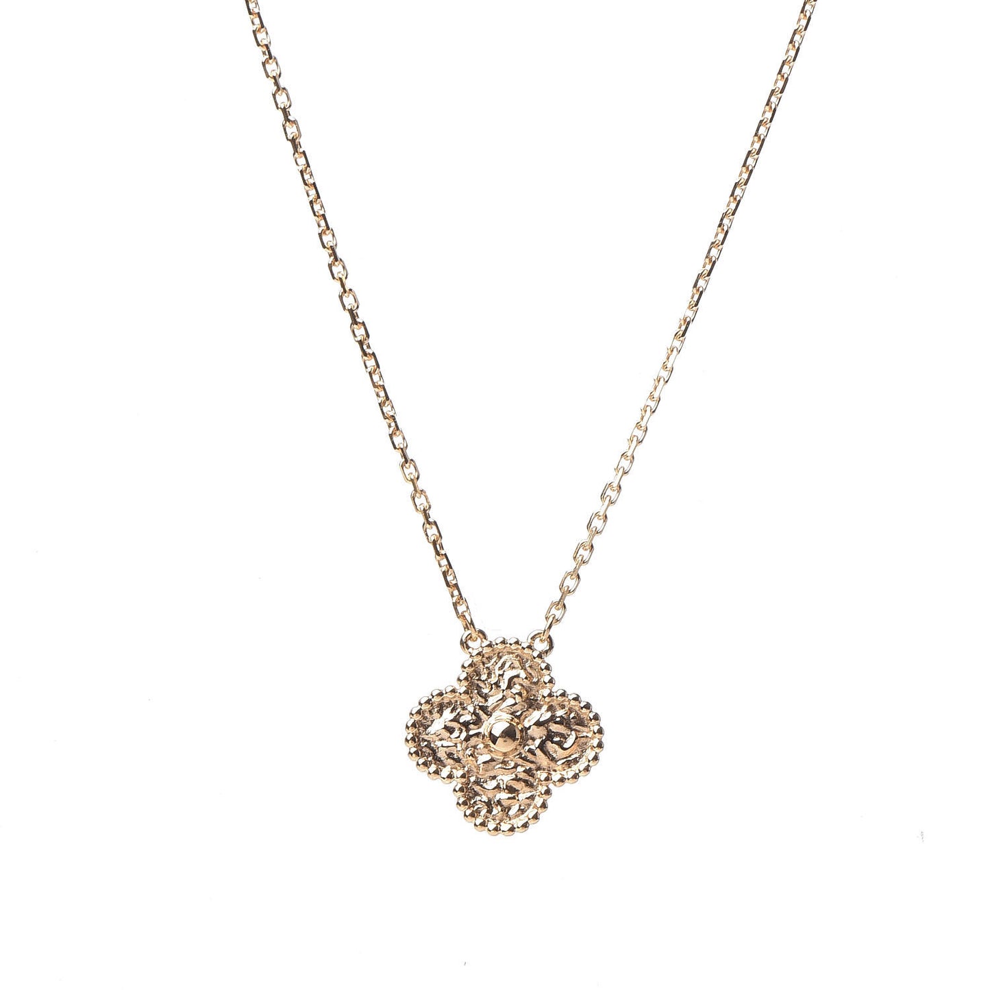 18K Yellow Gold Vintage Alhambra Pendant Necklace
