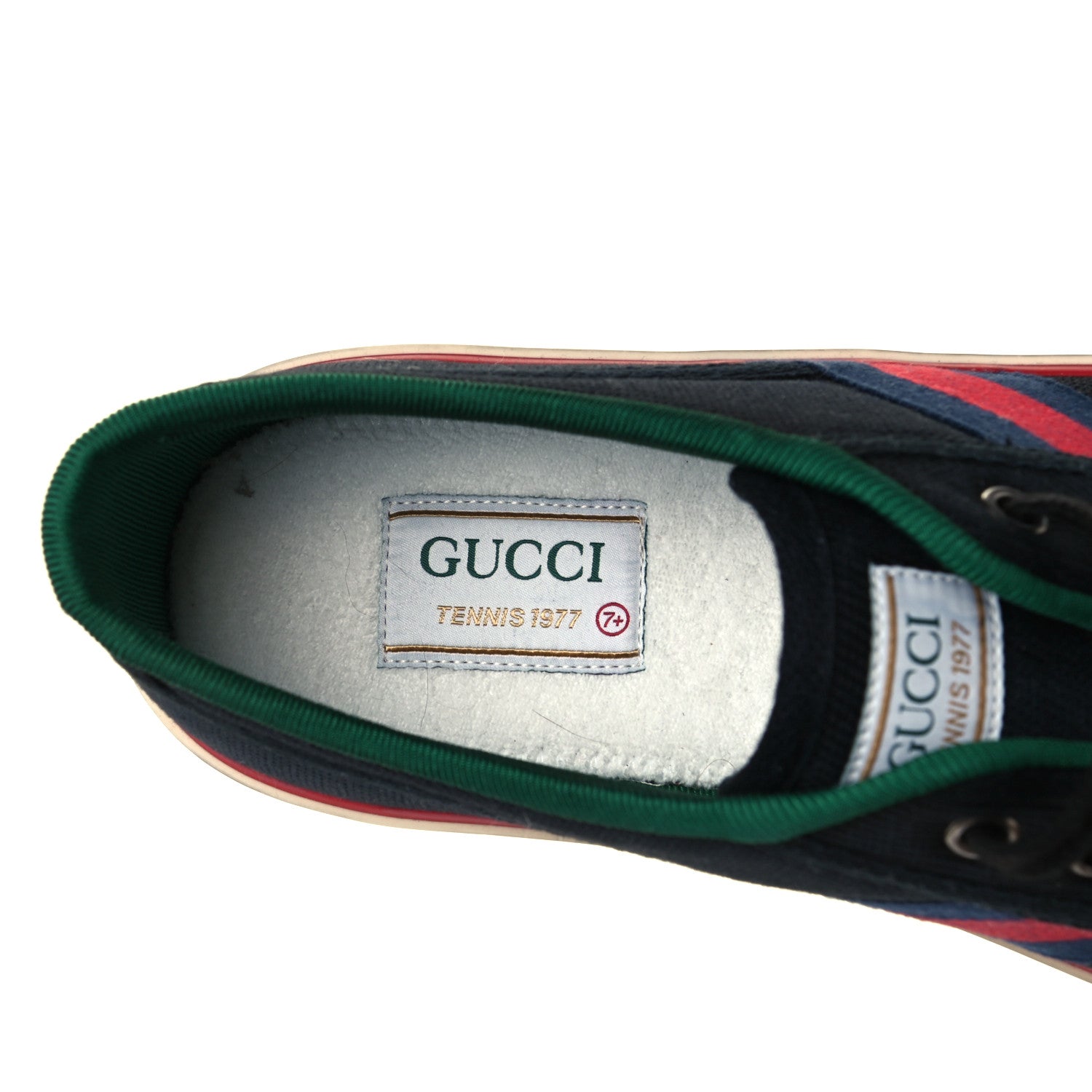 Gucci Canvas Web Mens 1977 Tennis Sneakers 7.5 Black 9 of 9