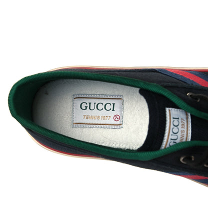 Gucci Canvas Web Mens 1977 Tennis Sneakers 7.5 Black 9 of 9
